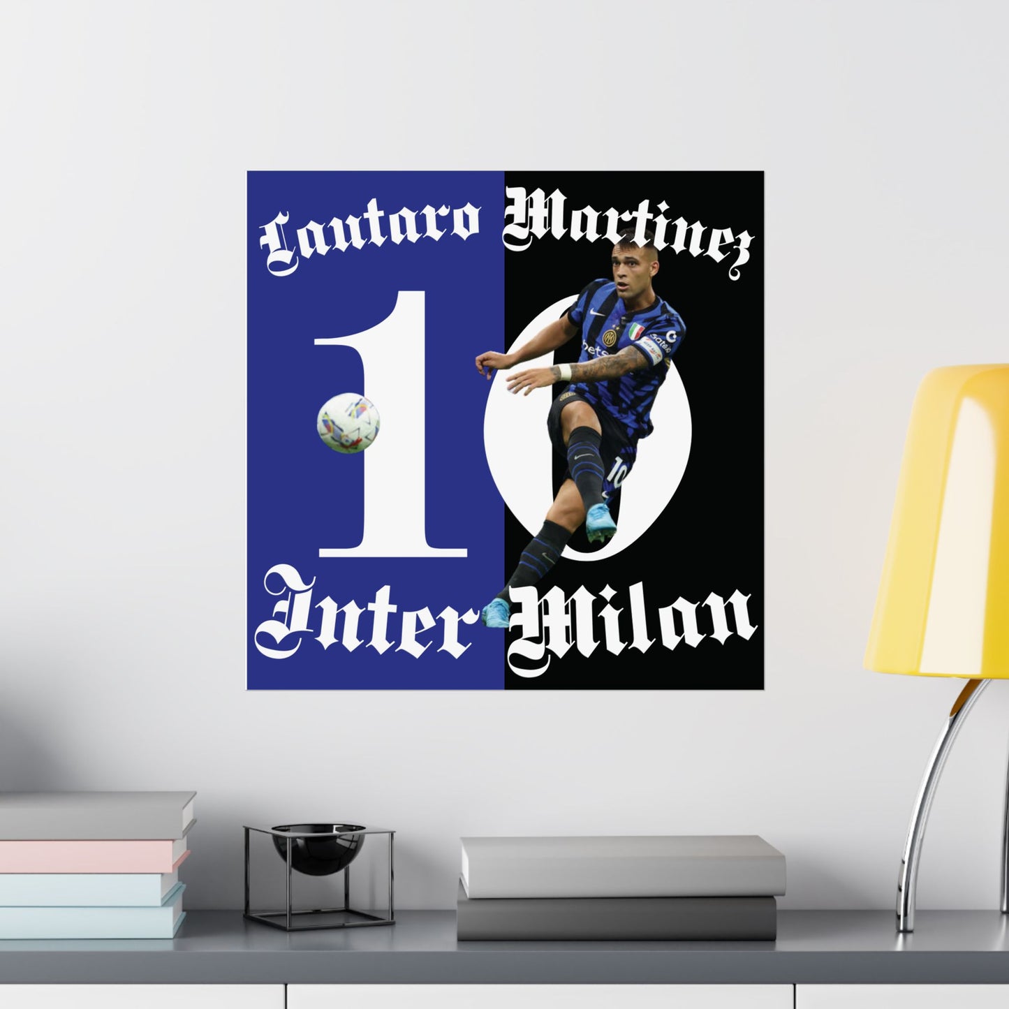 Football Poster, Matte Vertical Poster, Lautaro Martinez Inter Milan Scorer Stats Poster - Deportivo Gorillas