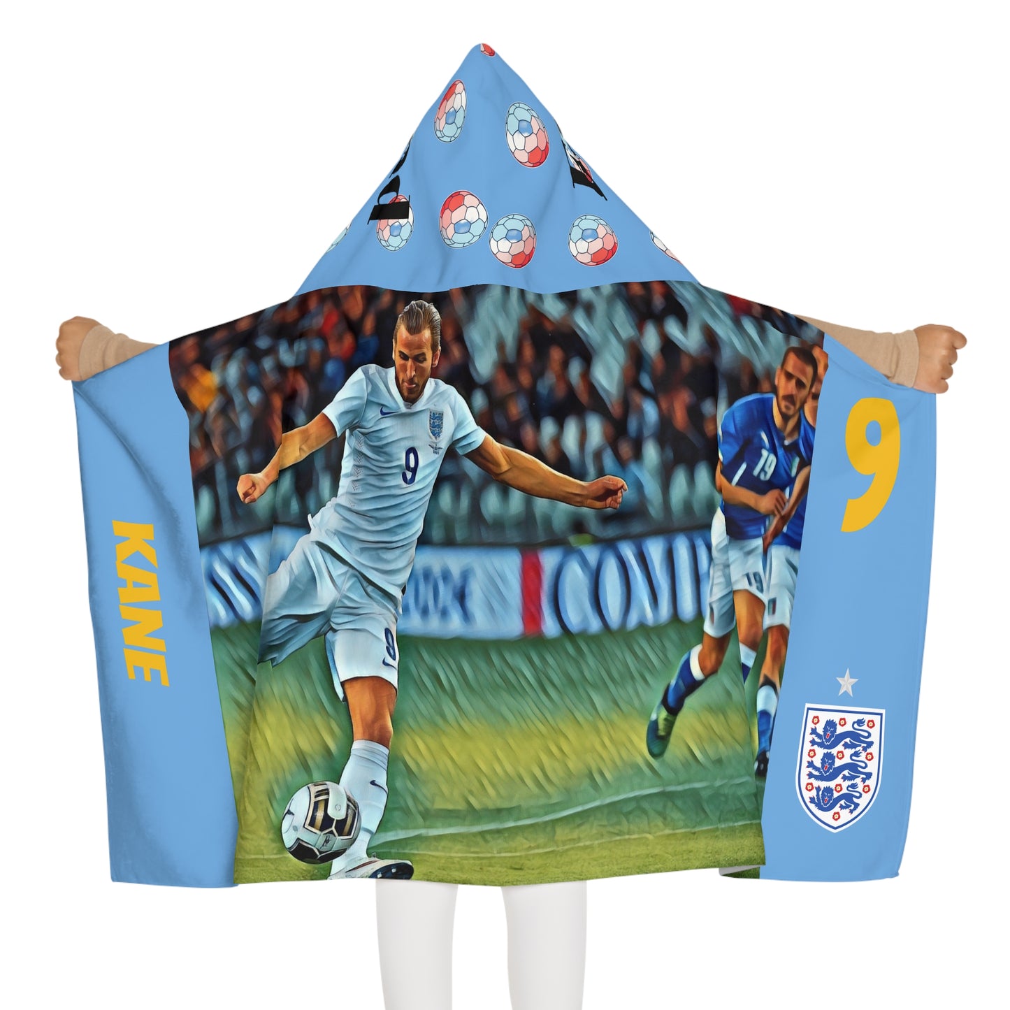 Euro 2024 - Youth Hooded Towel - Kane - England - Deportivo Gorillas