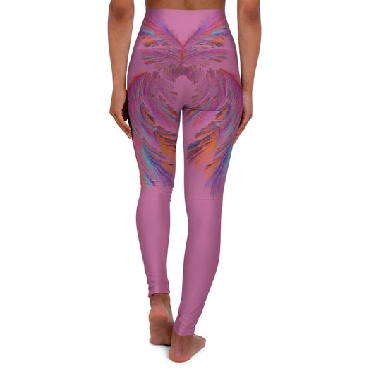 Pink Angel Wings Yoga Leggings - Deportivo Gorillas