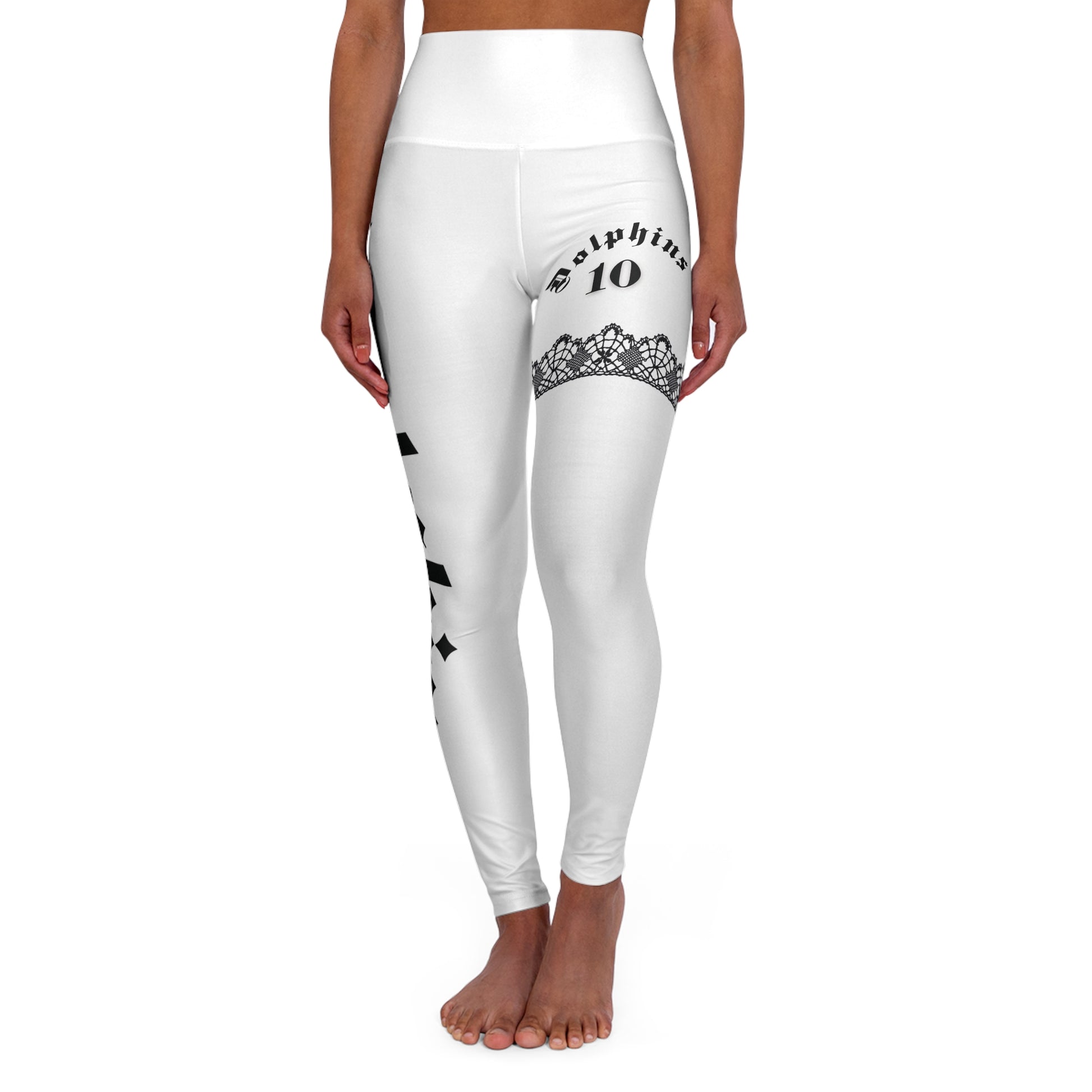 White Yoga Leggings Dolphins - Deportivo Gorillas 