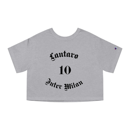 Lautaro Martinez Inter Milan Champion Women's Heritage Cropped T-Shirt,  Italian Football Fan Gift, Team Merchandise, Short Sleeve - Deportivo Gorillas 