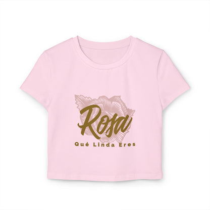 Women's Baby Tee - Rosa Que Linda Eres Style - Deportivo Gorillas 