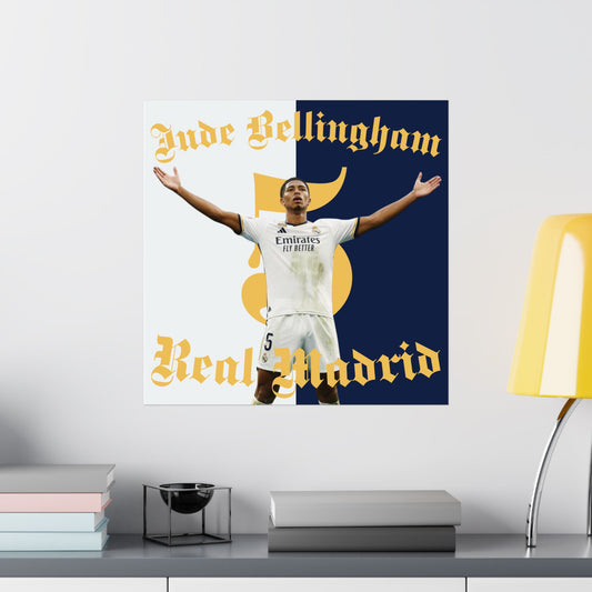 Jude Bellingham Real Madrid Matte Vertical Poster - Deportivo Gorillas 