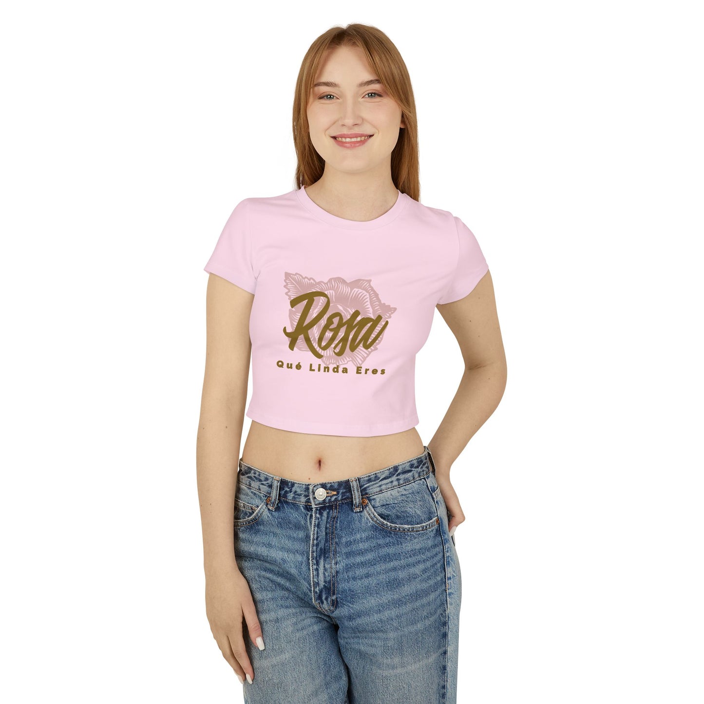 Women's Baby Tee - Rosa Que Linda Eres Style - Deportivo Gorillas 