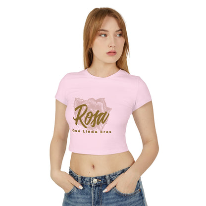 Women's Baby Tee - Rosa Que Linda Eres Style - Deportivo Gorillas 