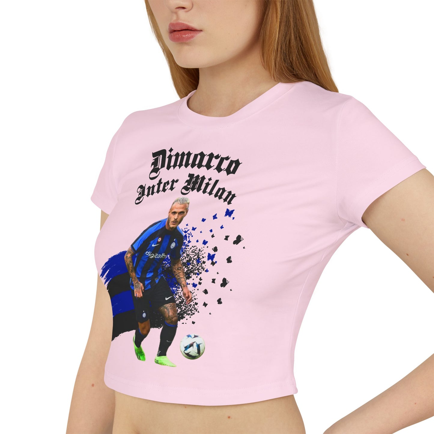 Inter Milan Federico DiMarco Women's Baby Tee T-Shirt - Deportivo Gorillas 