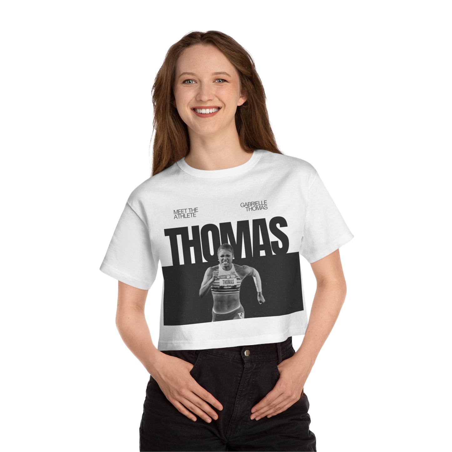 قميص Champion النسائي القصير Heritage من تصميم Gabrielle Thomas