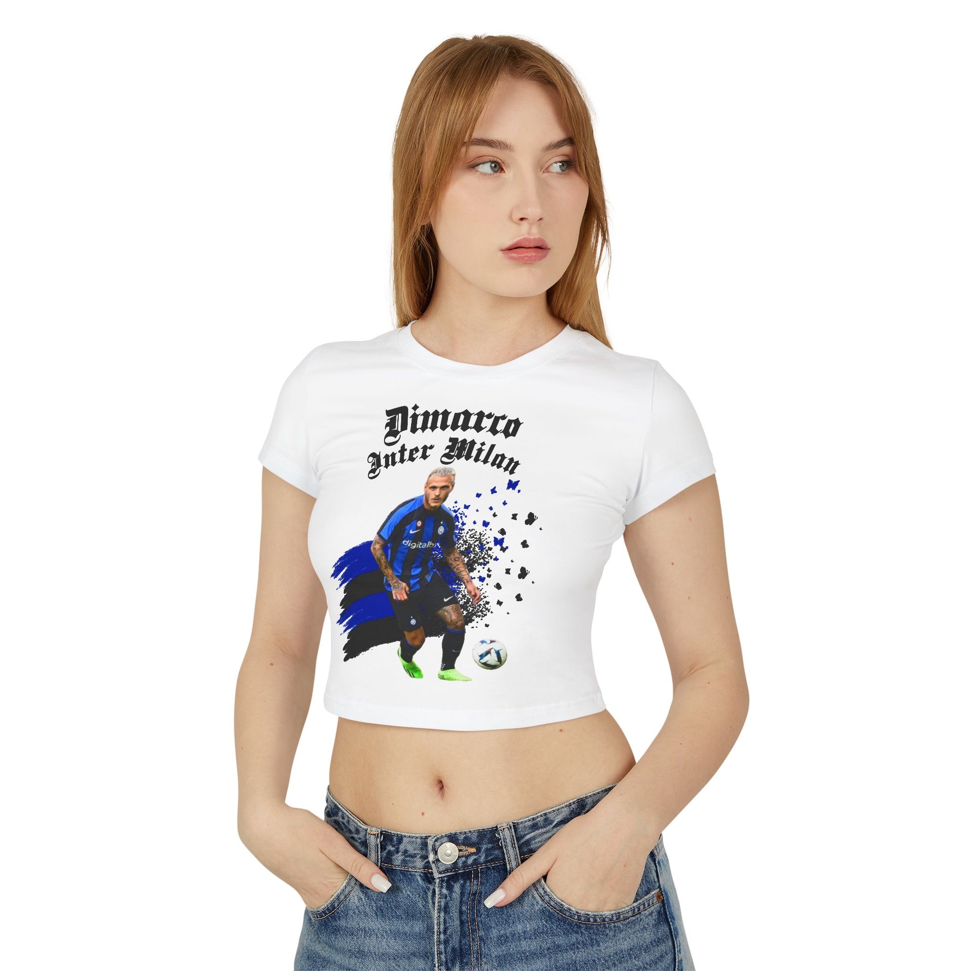 Inter Milan Federico DiMarco Women's Baby Tee T-Shirt - Deportivo Gorillas 