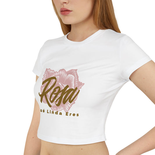 Women's Baby Tee - Rosa Que Linda Eres Style - Deportivo Gorillas 