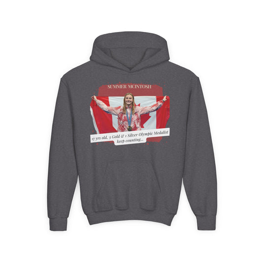 Youth Heavy Blend Hooded Sweatshirt - Summer McIntosh - Canada- Canada - Deportivo Gorillas 