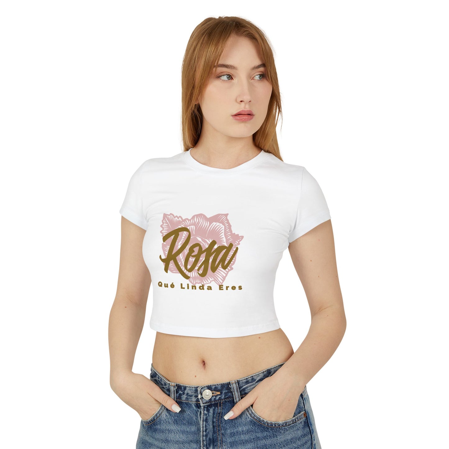 Women's Baby Tee - Rosa Que Linda Eres Style - Deportivo Gorillas 