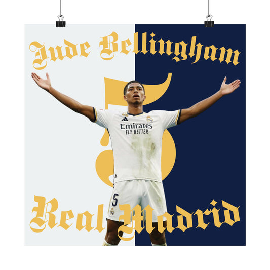 Jude Bellingham Real Madrid Matte Vertical Poster - Deportivo Gorillas 