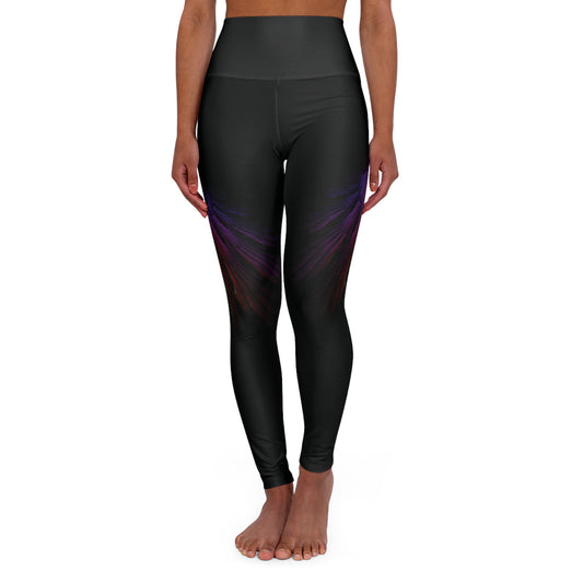 Black Angel Wings Yoga Leggings - Deportivo Gorillas 
