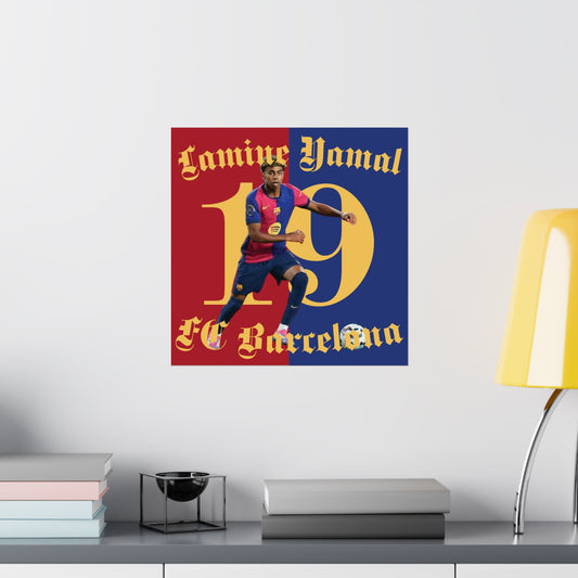 Lamine Yamal FC Barcelona Vertical Matte Poster - Deportivo Gorillas 