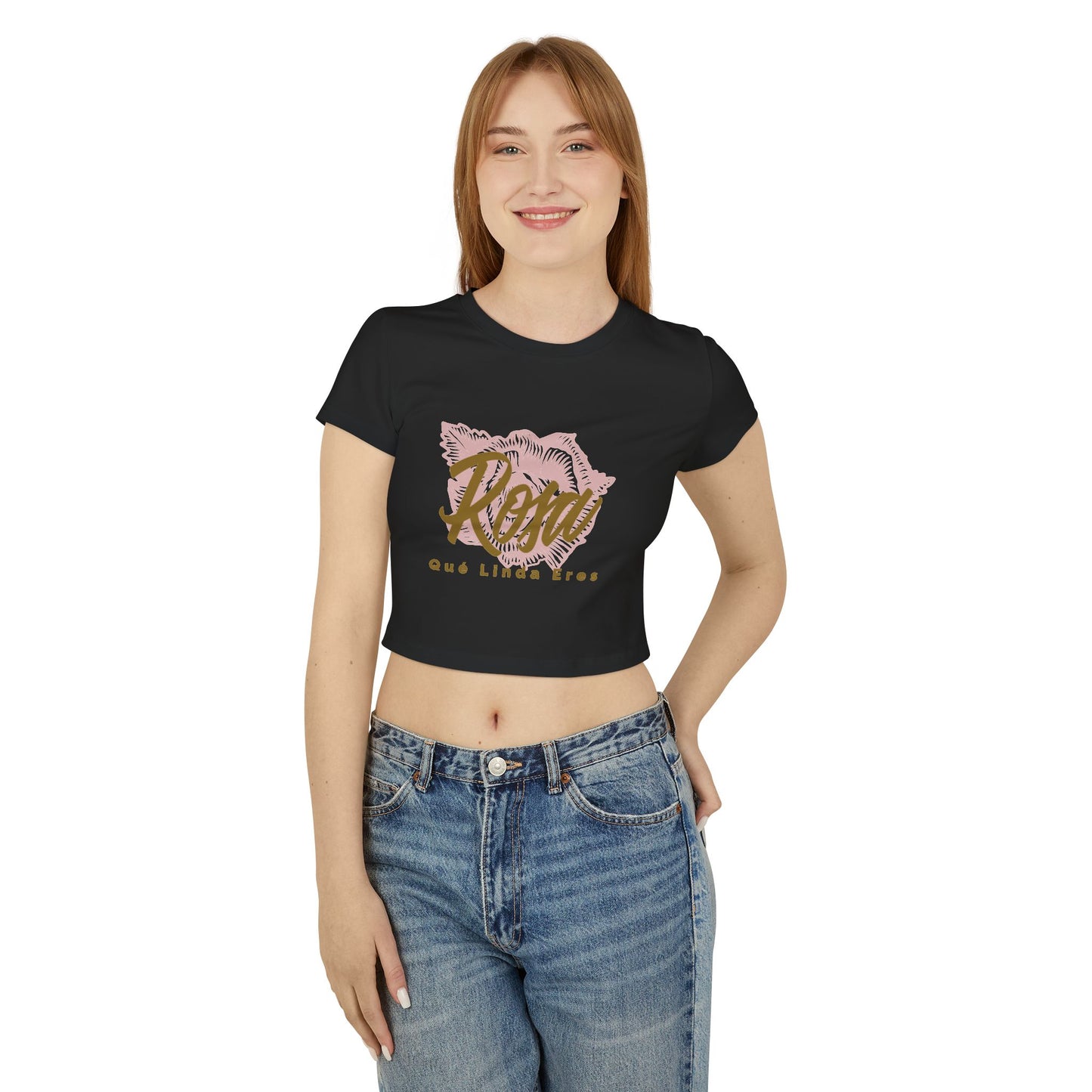 Women's Baby Tee - Rosa Que Linda Eres Style - Deportivo Gorillas 