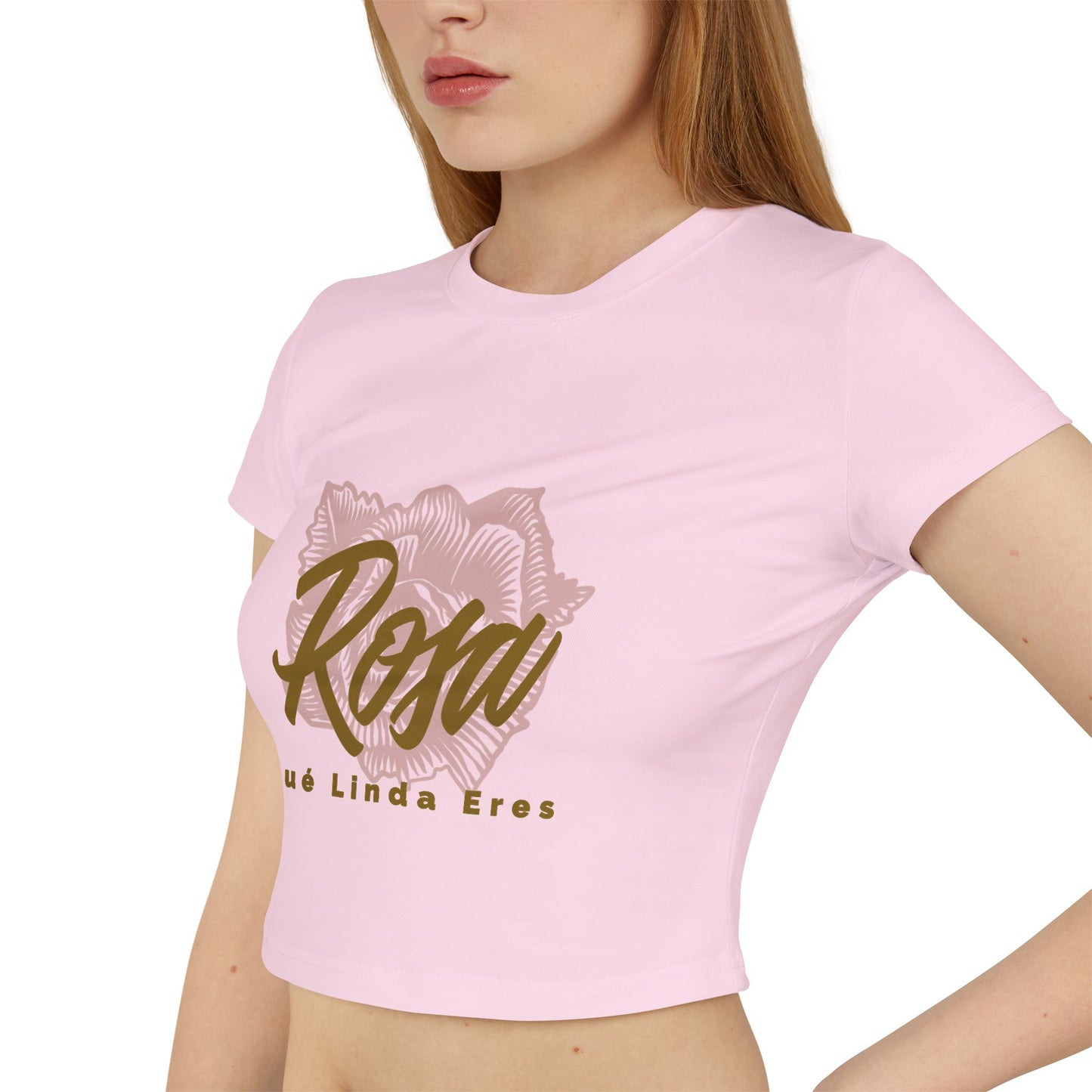 Women's Baby Tee - Rosa Que Linda Eres Style - Deportivo Gorillas 