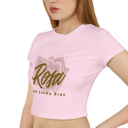 Women's Baby Tee - Rosa Que Linda Eres Style - Deportivo Gorillas 