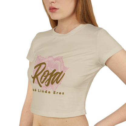 Women's Baby Tee - Rosa Que Linda Eres Style - Deportivo Gorillas 