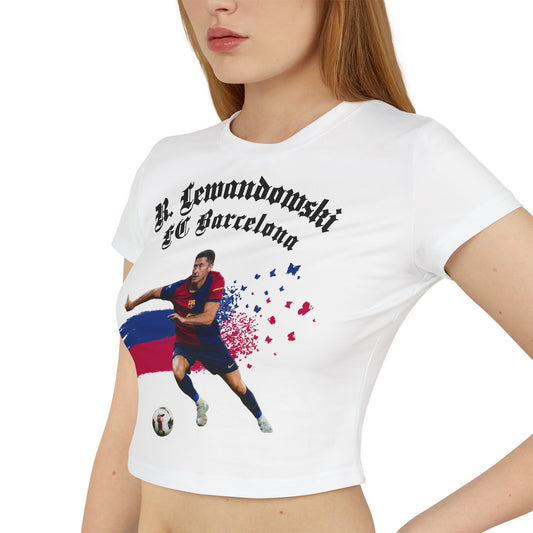 Women's Baby Tee - Robert Lewandowski FC Barcelona - Deportivo Gorillas 