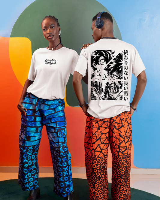 Long Battle - Deportivo Gorillas Men's Oversize T-Shirt  Drop Shoulder Boxy 270G Cotton - Deportivo Gorillas 