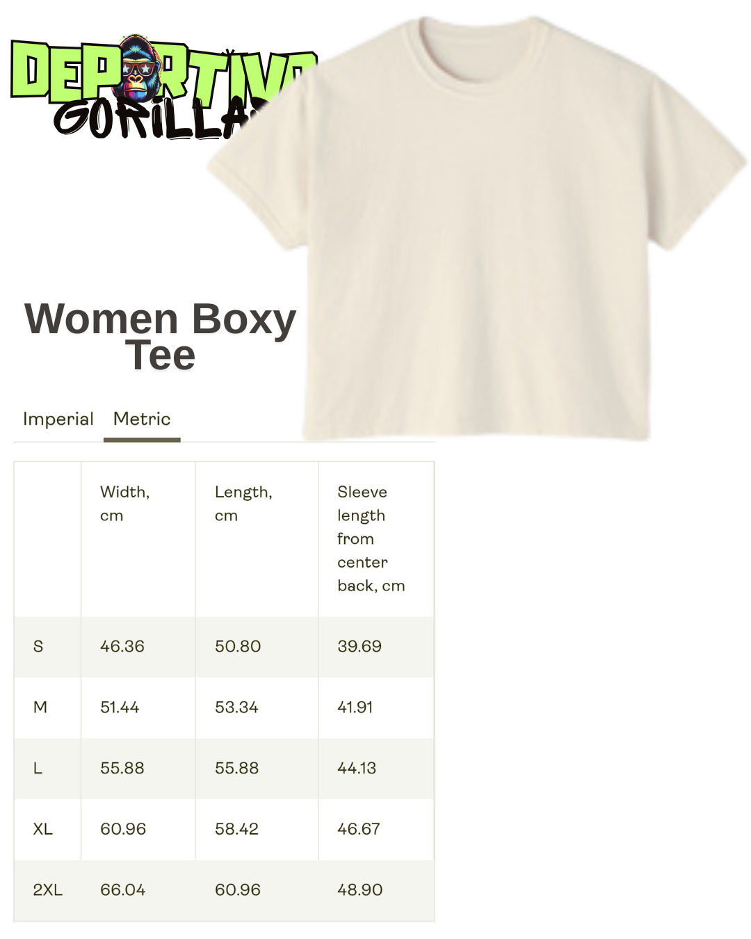 Commitment Design Women's Boxy Tee - Deportivo Gorillas 