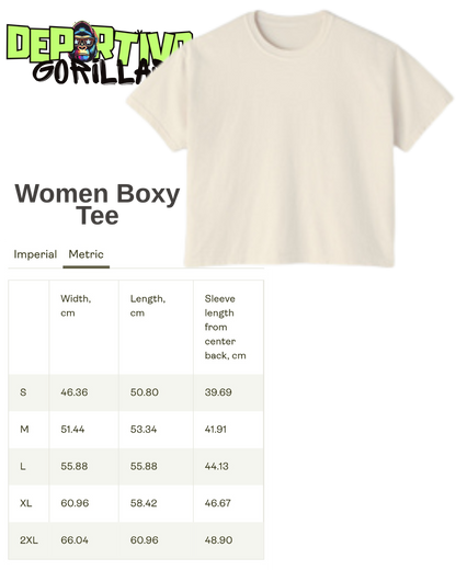 Commitment Design Women's Boxy Tee - Deportivo Gorillas 