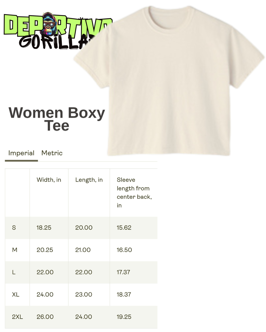 Commitment Design Women's Boxy Tee - Deportivo Gorillas 